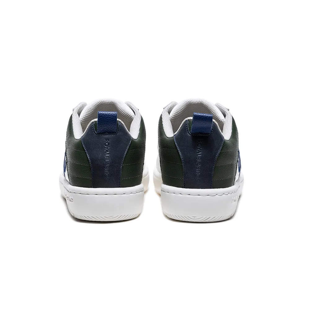 Men's Icon 2.0 White Blue Green Logo Leather Sneakers 06523-045