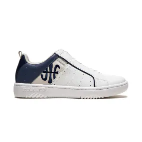 Men's Icon 2.0 White Blue Logo Leather Sneakers 06541-055