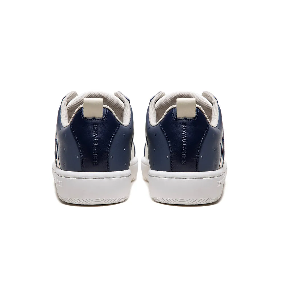 Men's Icon 2.0 White Blue Logo Leather Sneakers 06541-055