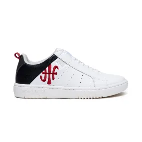 Men's Icon 2.0 White Red Black Logo Leather Sneakers 06523-019