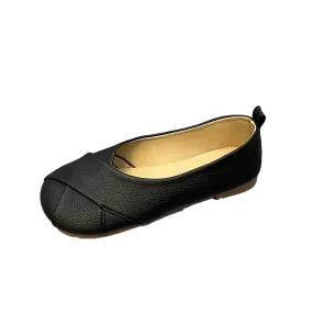 Merendy Flessibile Slip-on Leather Round Toe Cute Flats Loafers