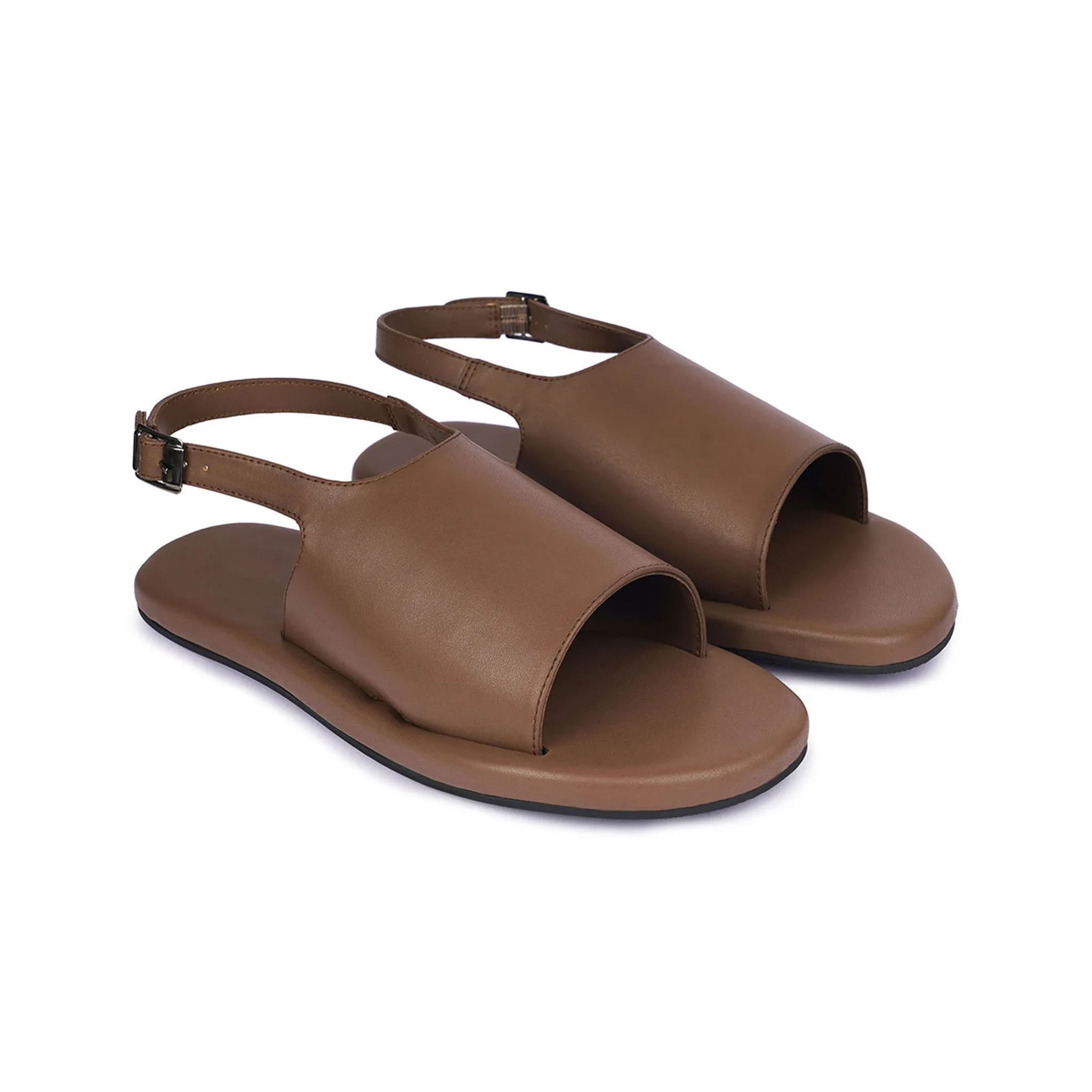 Nas Cloak Vegan Leather Brown Sandals Men Thrift Edit