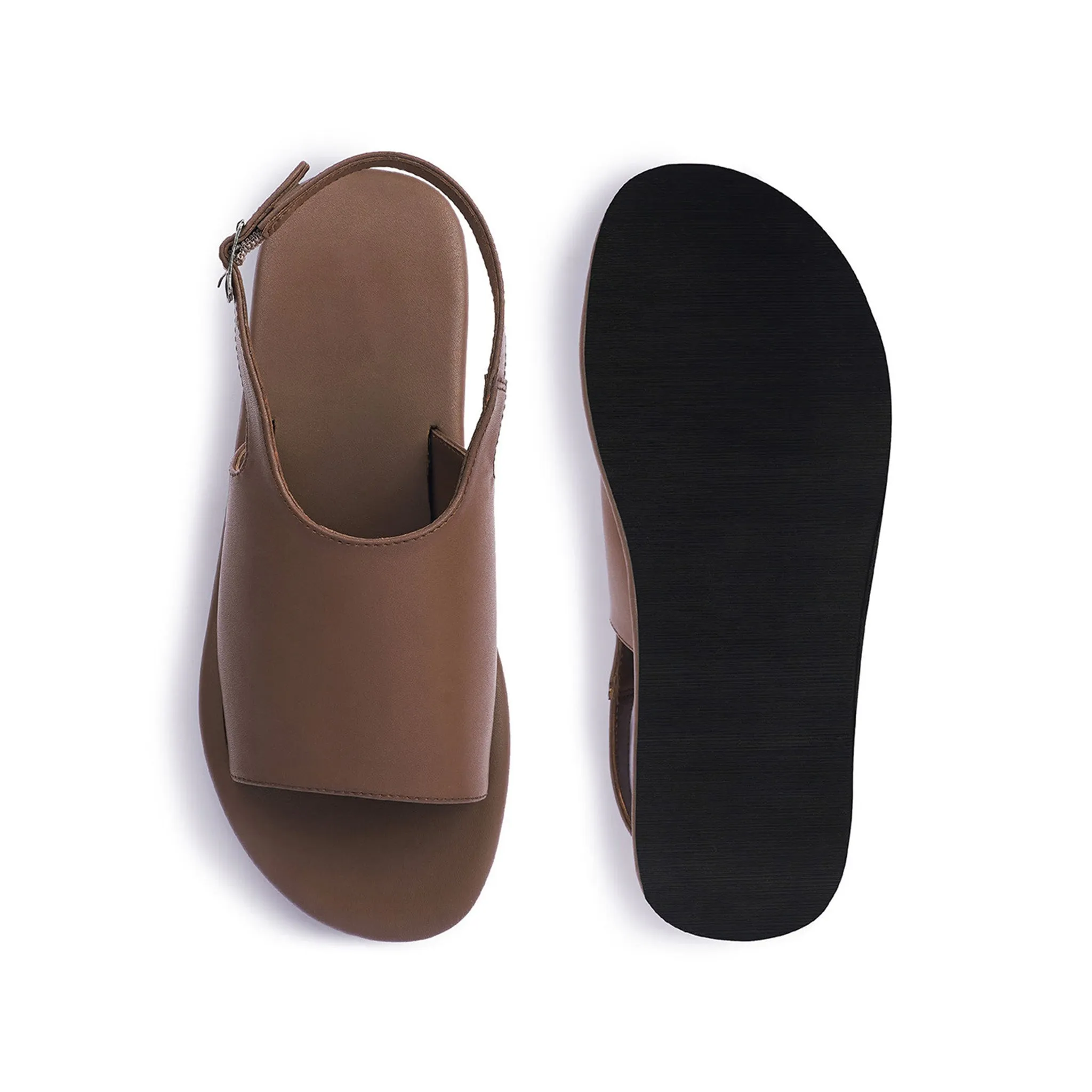 Nas Cloak Vegan Leather Brown Sandals Men Thrift Edit