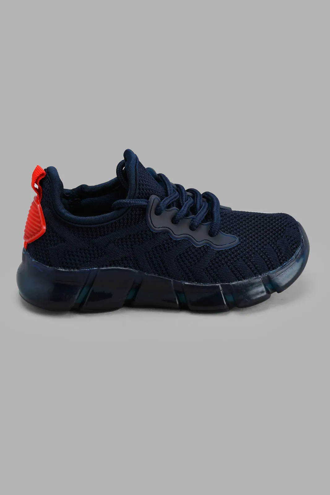 Navy Translucent Sole Sneaker