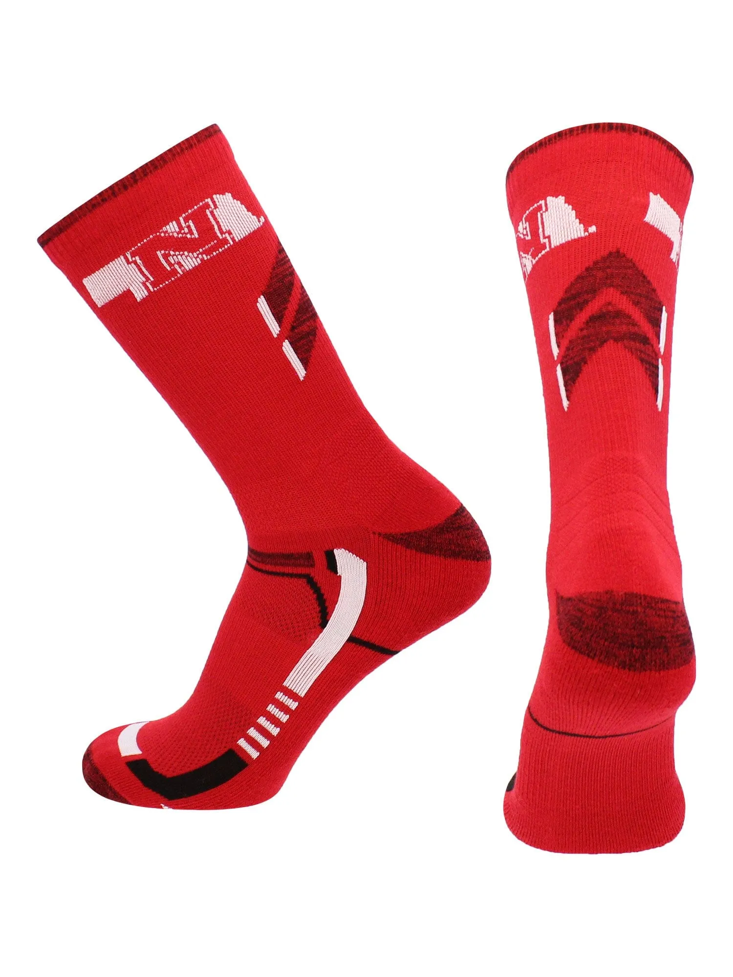 Nebraska Cornhuskers Socks University of Nebraska Cornhuskers Champion Crew Socks