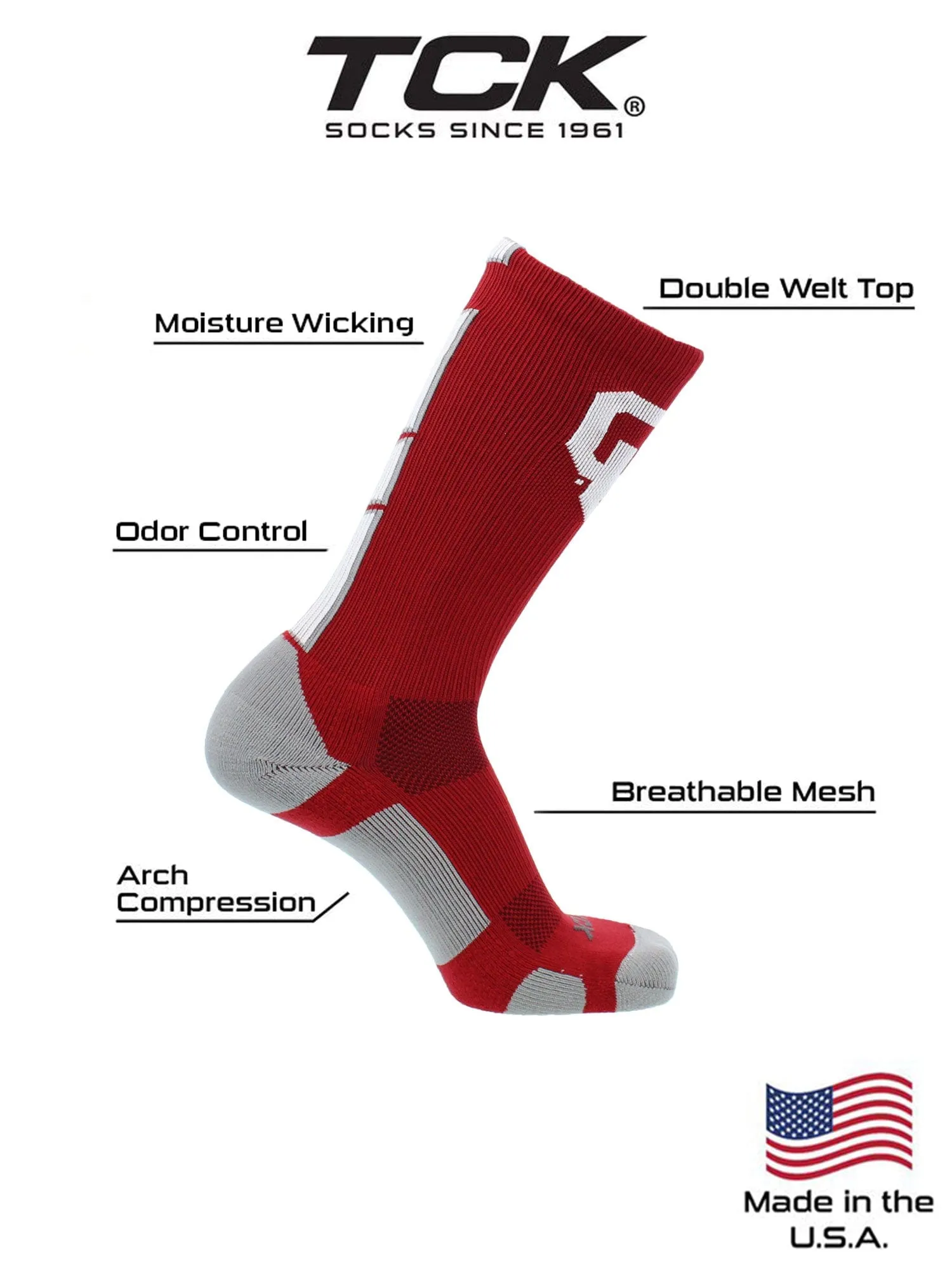 Oklahoma Sooners Socks Baseline 3.0 Crew