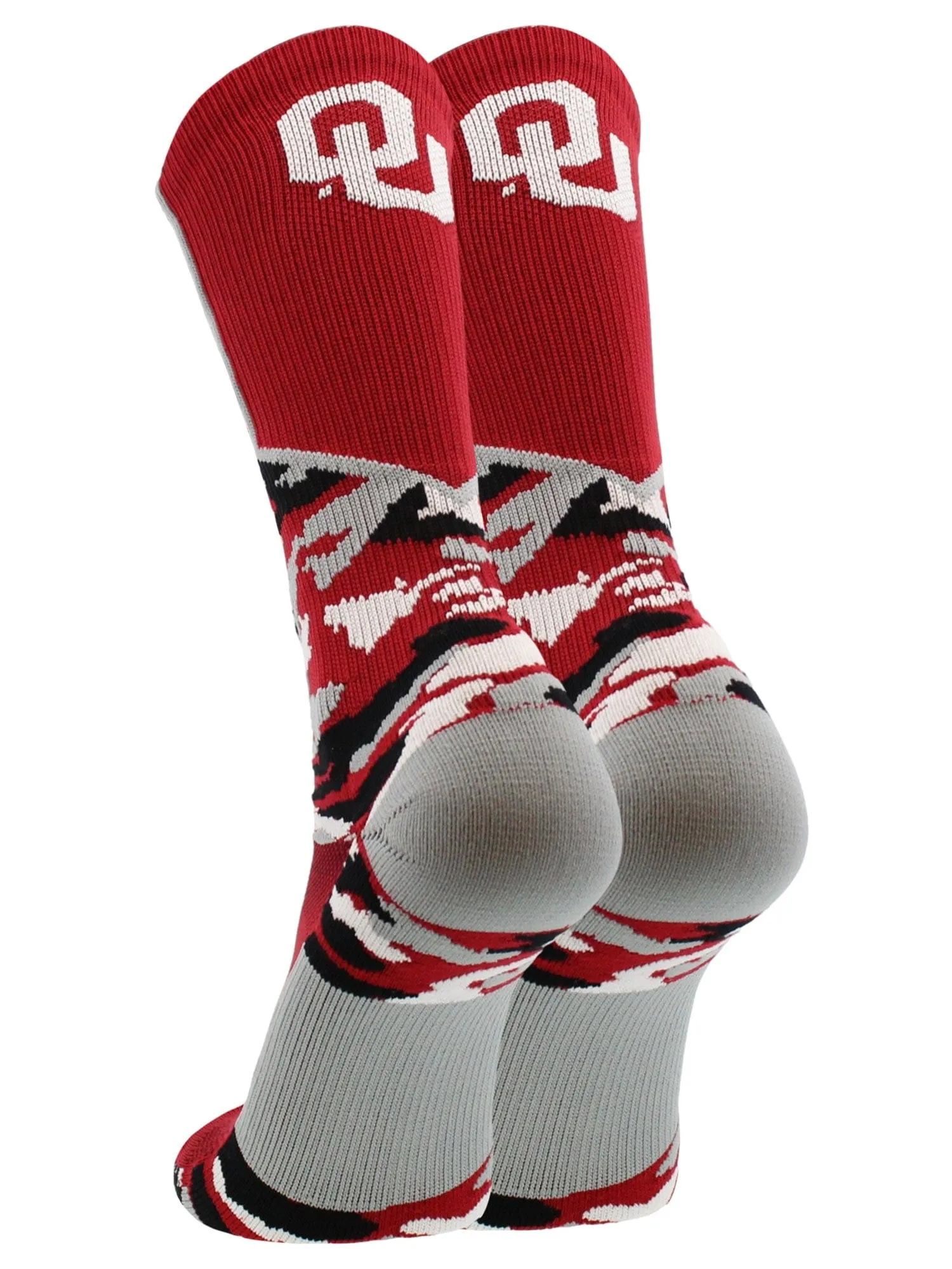 Oklahoma Sooners Woodland Camo Crew Socks