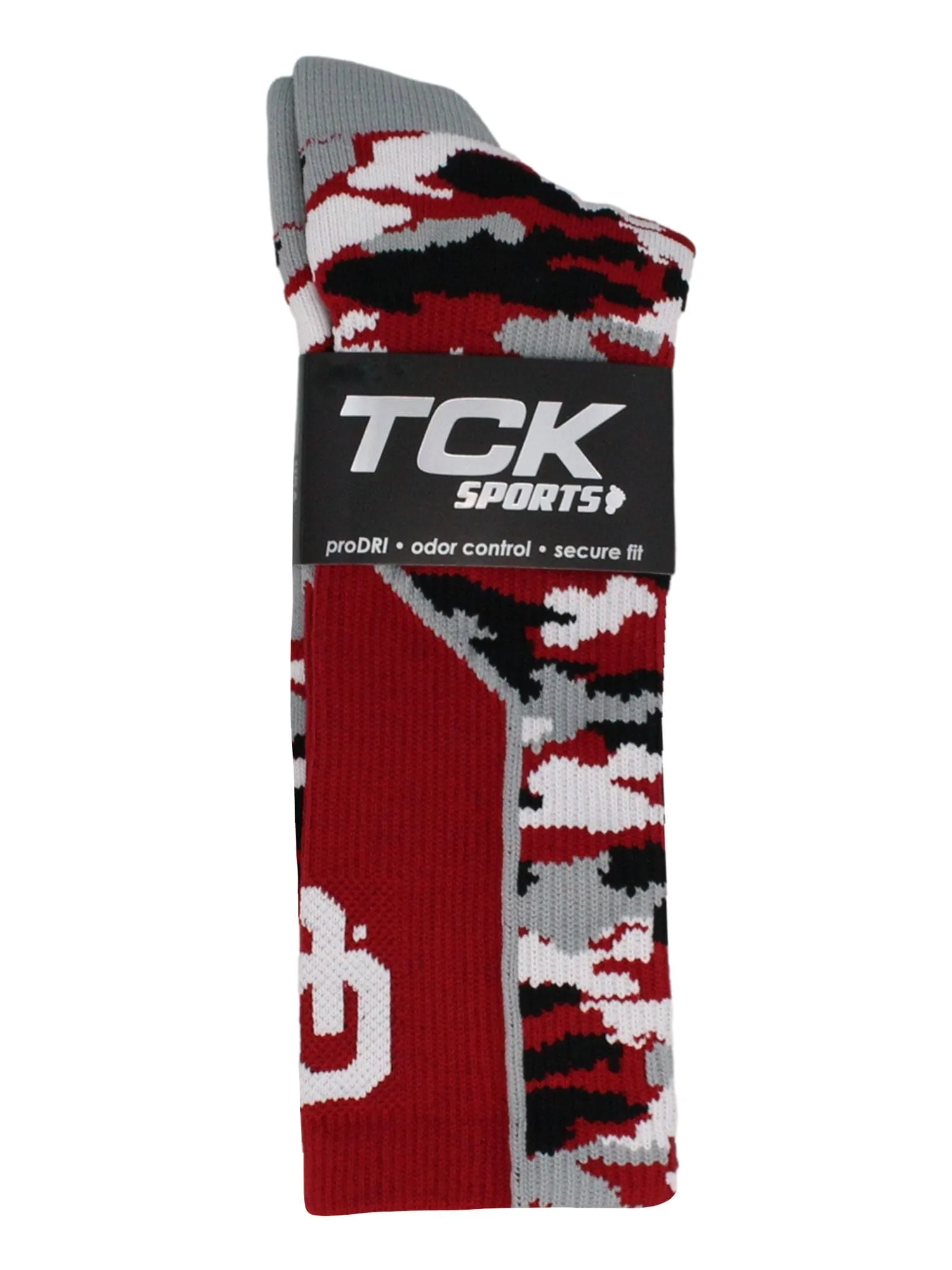 Oklahoma Sooners Woodland Camo Crew Socks