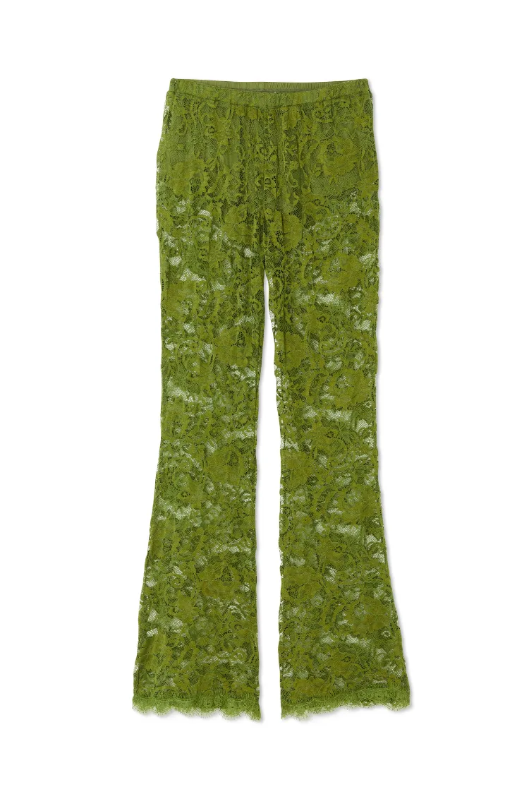 Olive Lace Diva Trousers