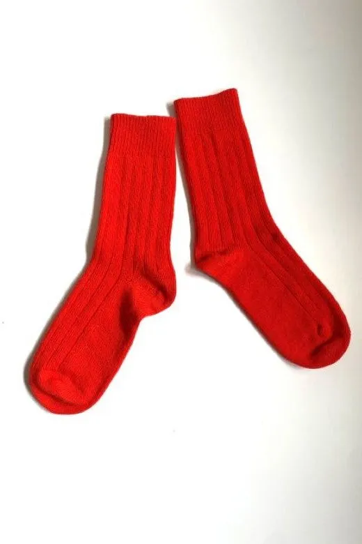 Orange Cashmere Socks