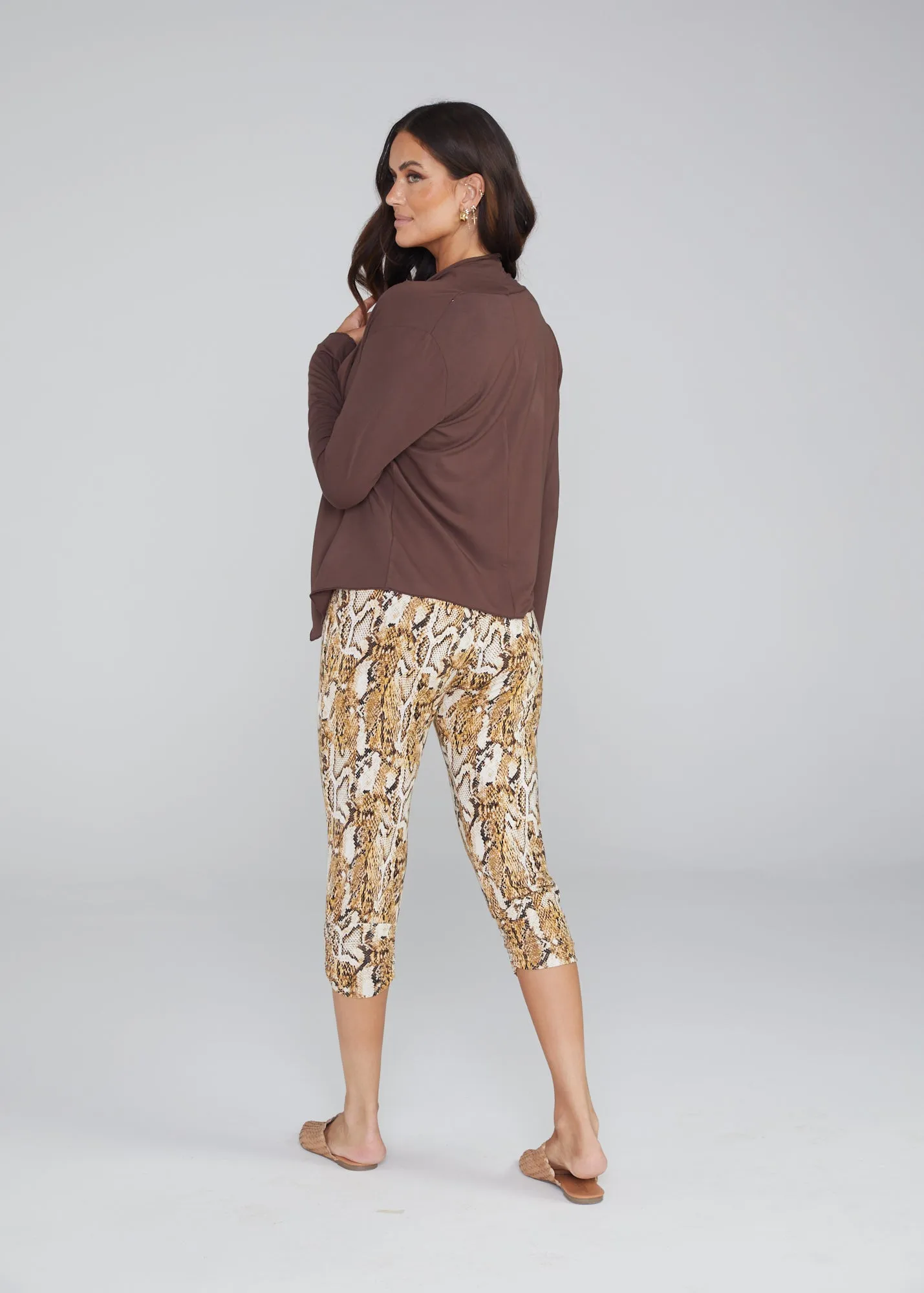 Perry Bamboo Cropped Pants - Snake