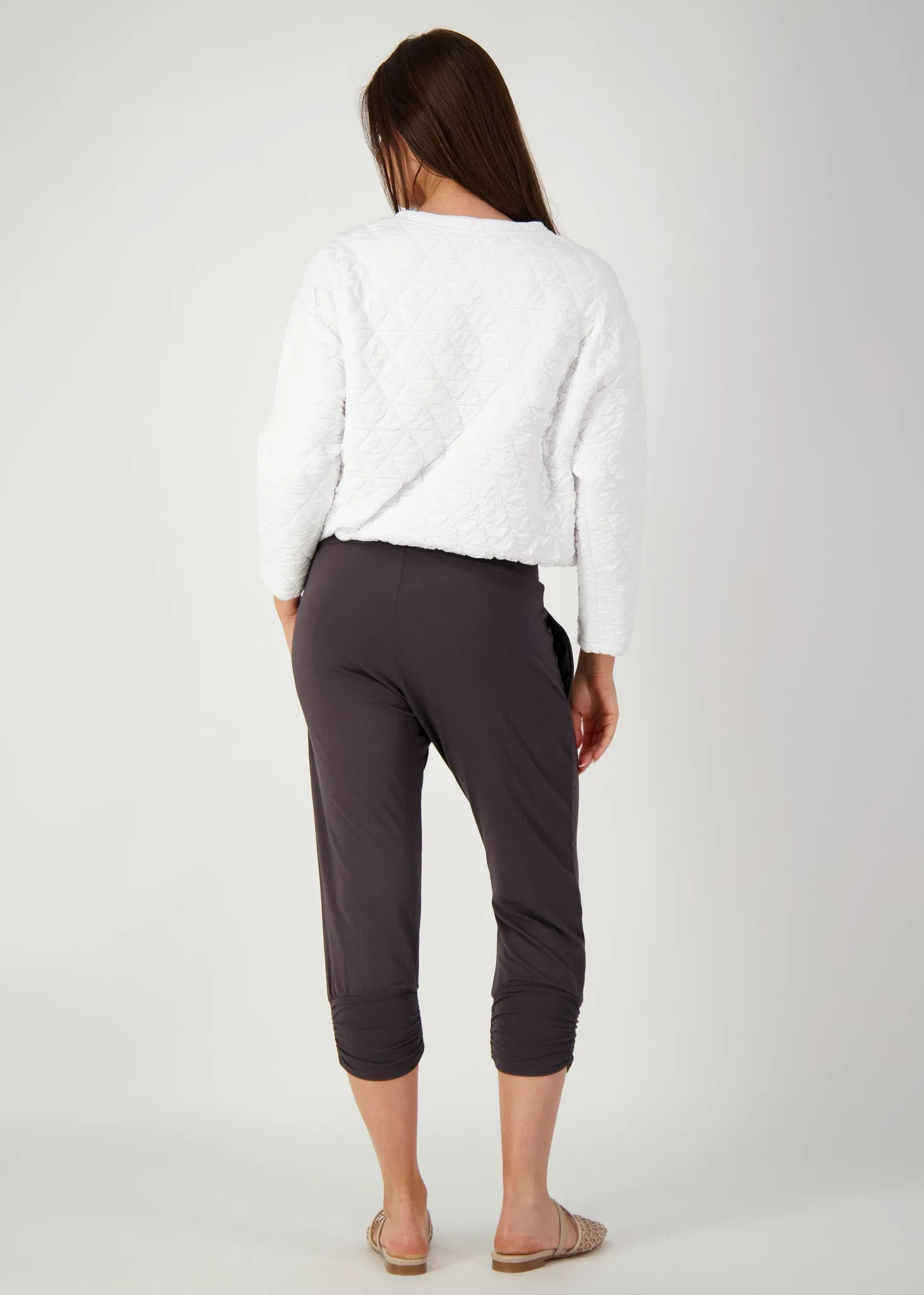 Perry Bamboo Cropped Pants - Steel