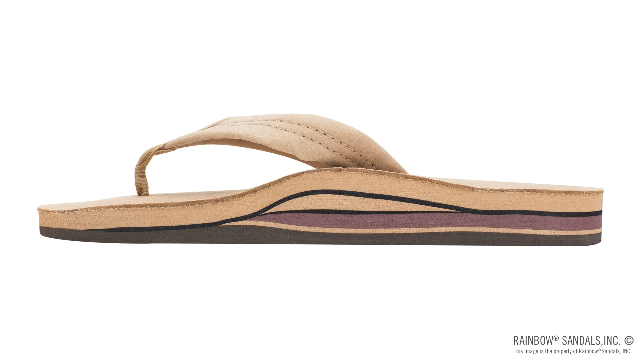 Rainbow Double Layer Premier Leather With Arch Support - Sierra Brown