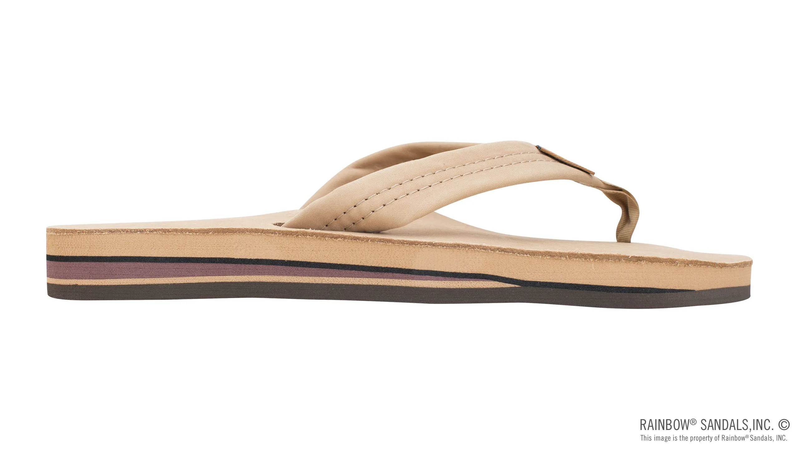 Rainbow Double Layer Premier Leather With Arch Support - Sierra Brown