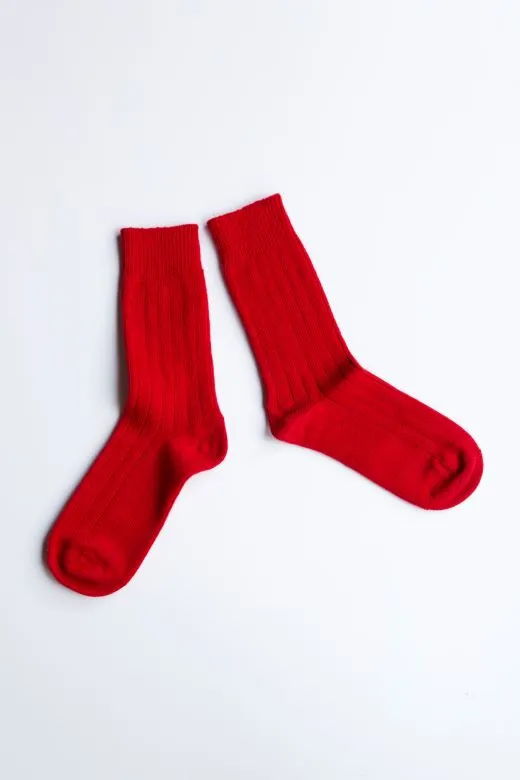 Red Cashmere Socks