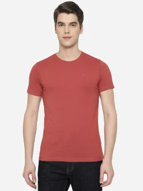 Red Solid Slim Fit T-Shirt | Greenfibre