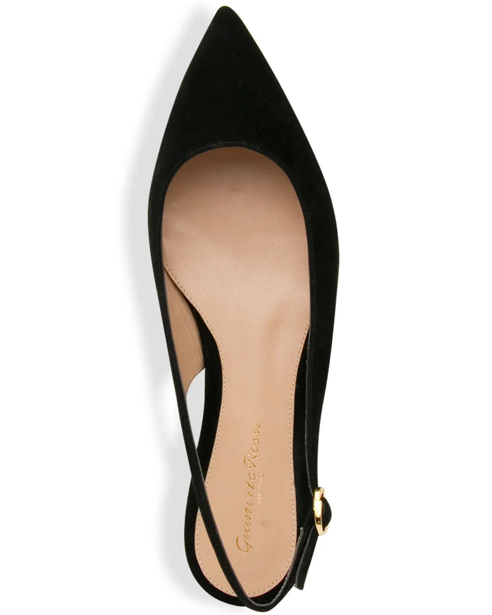 Ribbon Slingback Flat in Black