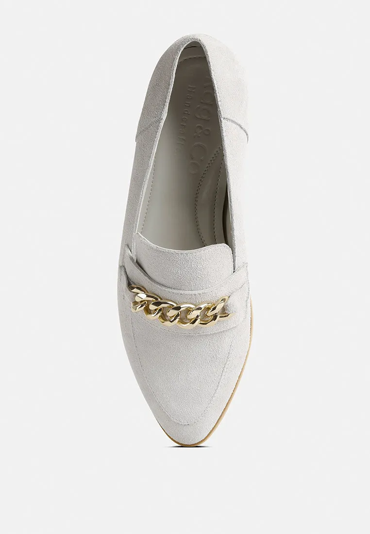 Ricka Chain Embellished Loafers