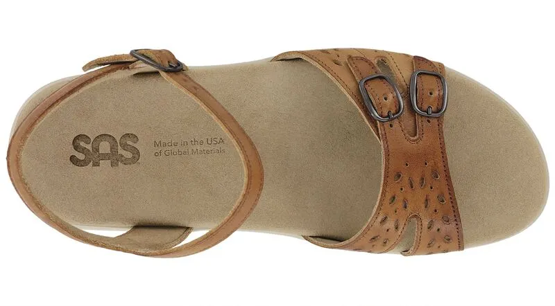 SAS Women's Duo Quarter Tan/Hazel Strap Sandal-DUO053-Made in USA-Brandy's Shoes