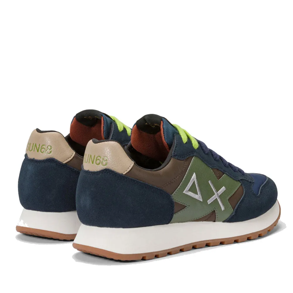 Scarpe Uomo Sun68 Sneakers Jaki Bicolor Navy Blue - Z44114