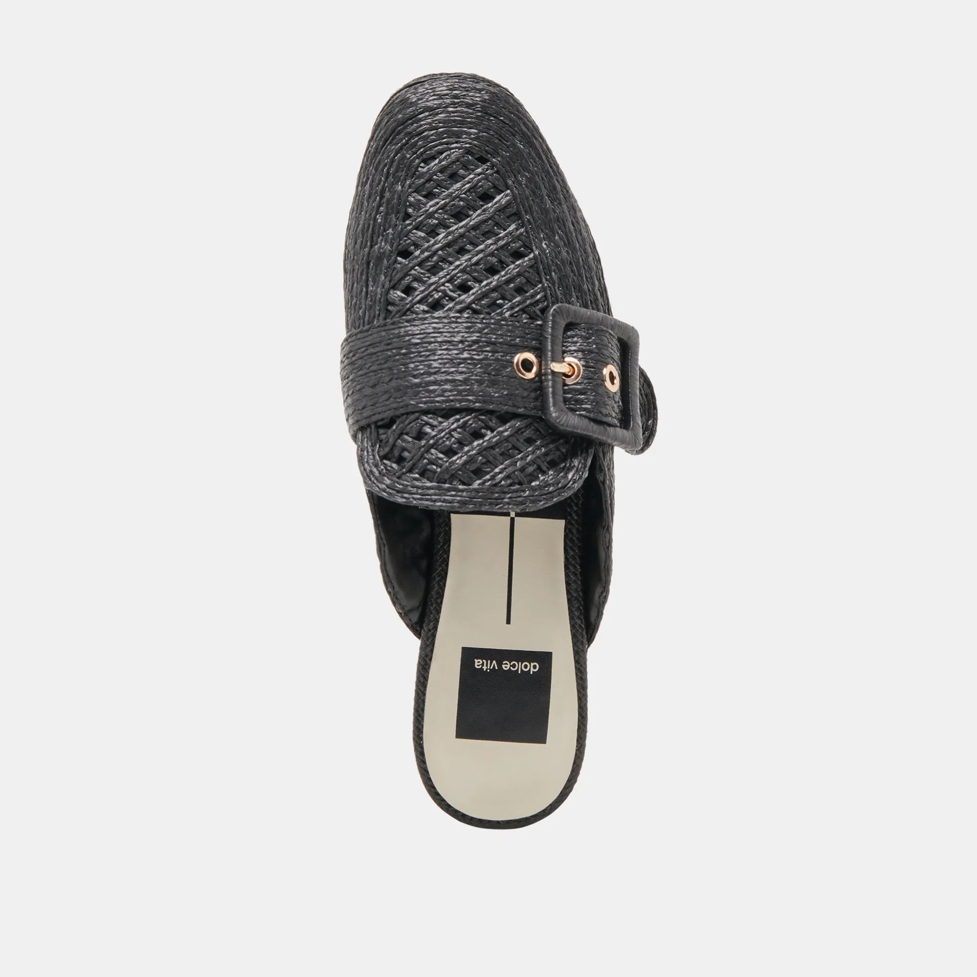 SIANNA FLATS BLACK RAFFIA