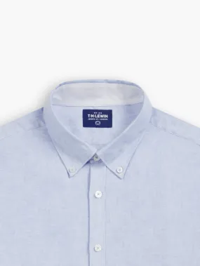 Slim Fit Blue Linen Modal Shirt