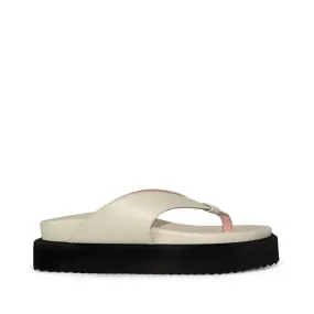 Sora Off White Leather Sandals