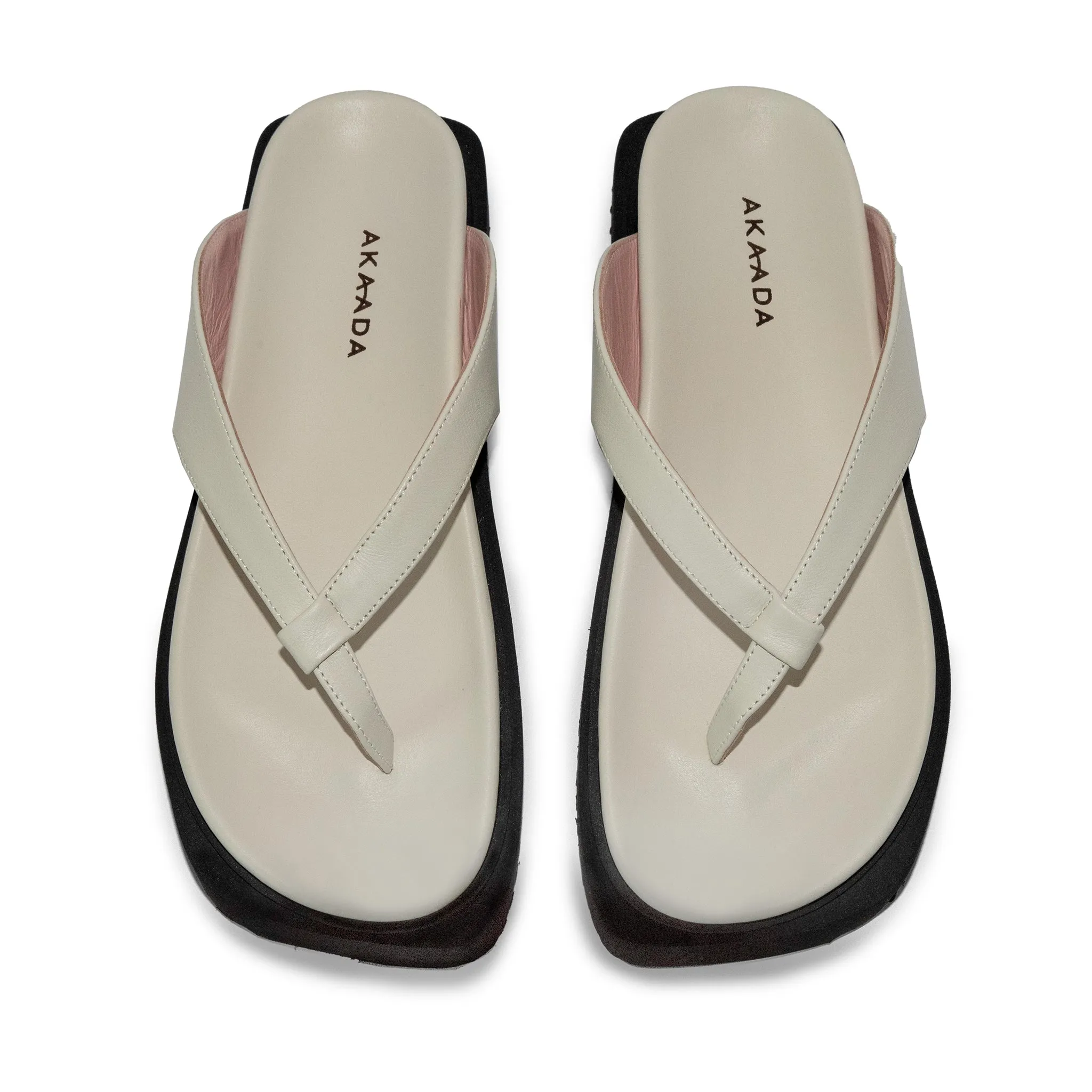 Sora Off White Leather Sandals