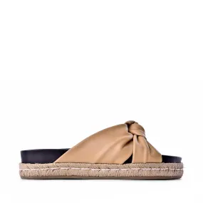 Sveva Beige Espadrille Slide Sandals