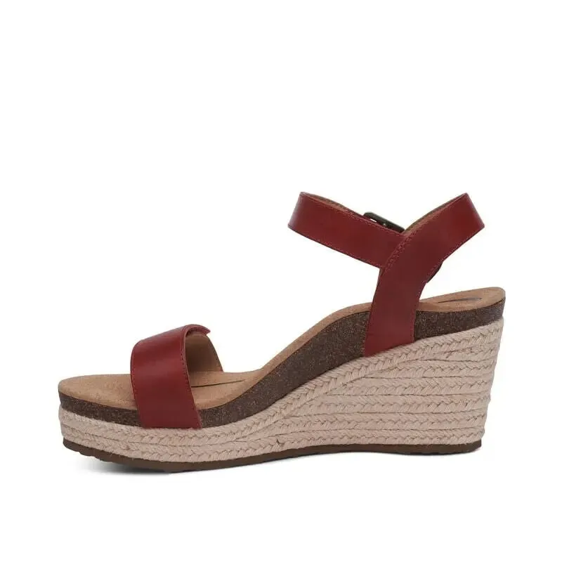 Sydney Quarter Strap Espadrille - Red