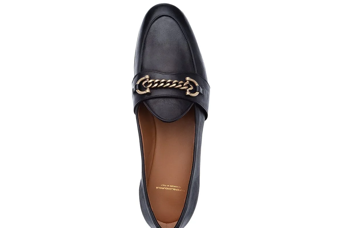 TANGERINE 14 MARANELLO BLACK BELGIAN LOAFERS