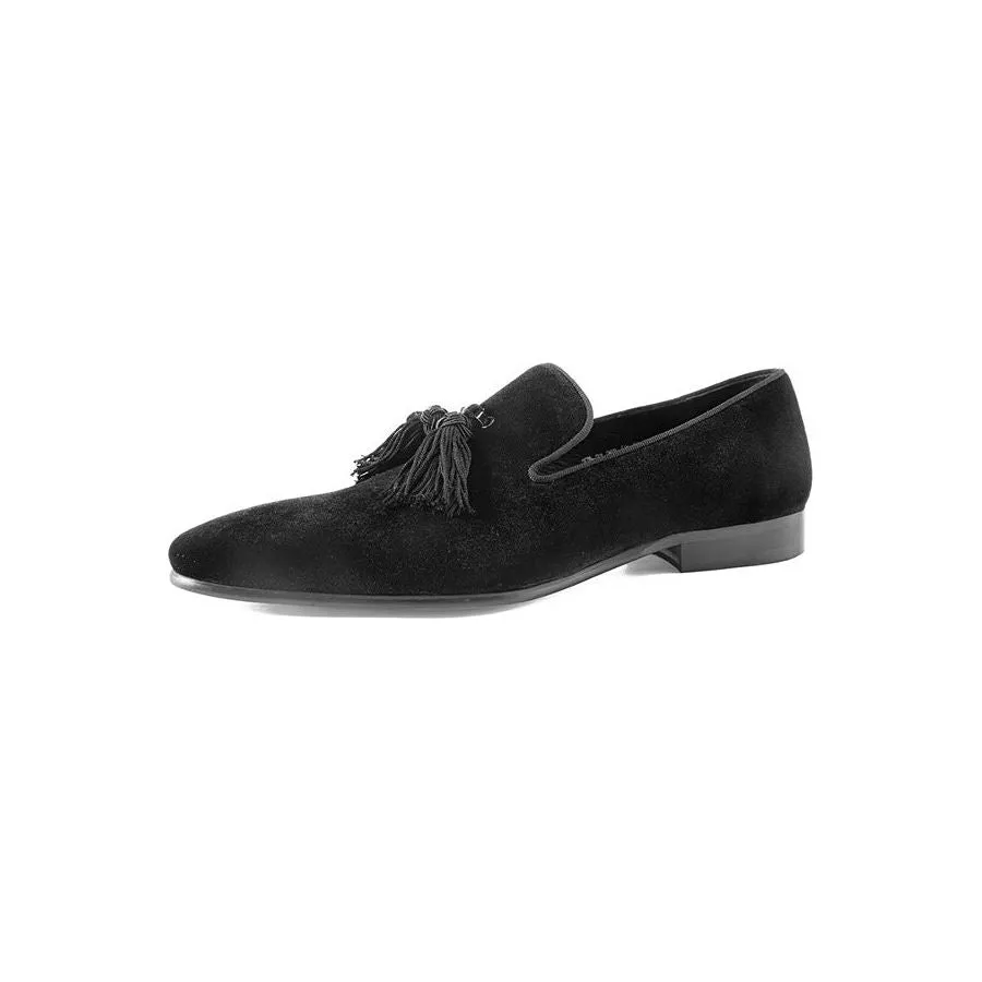 TasselLux Cow Leather Slip-on Loafers