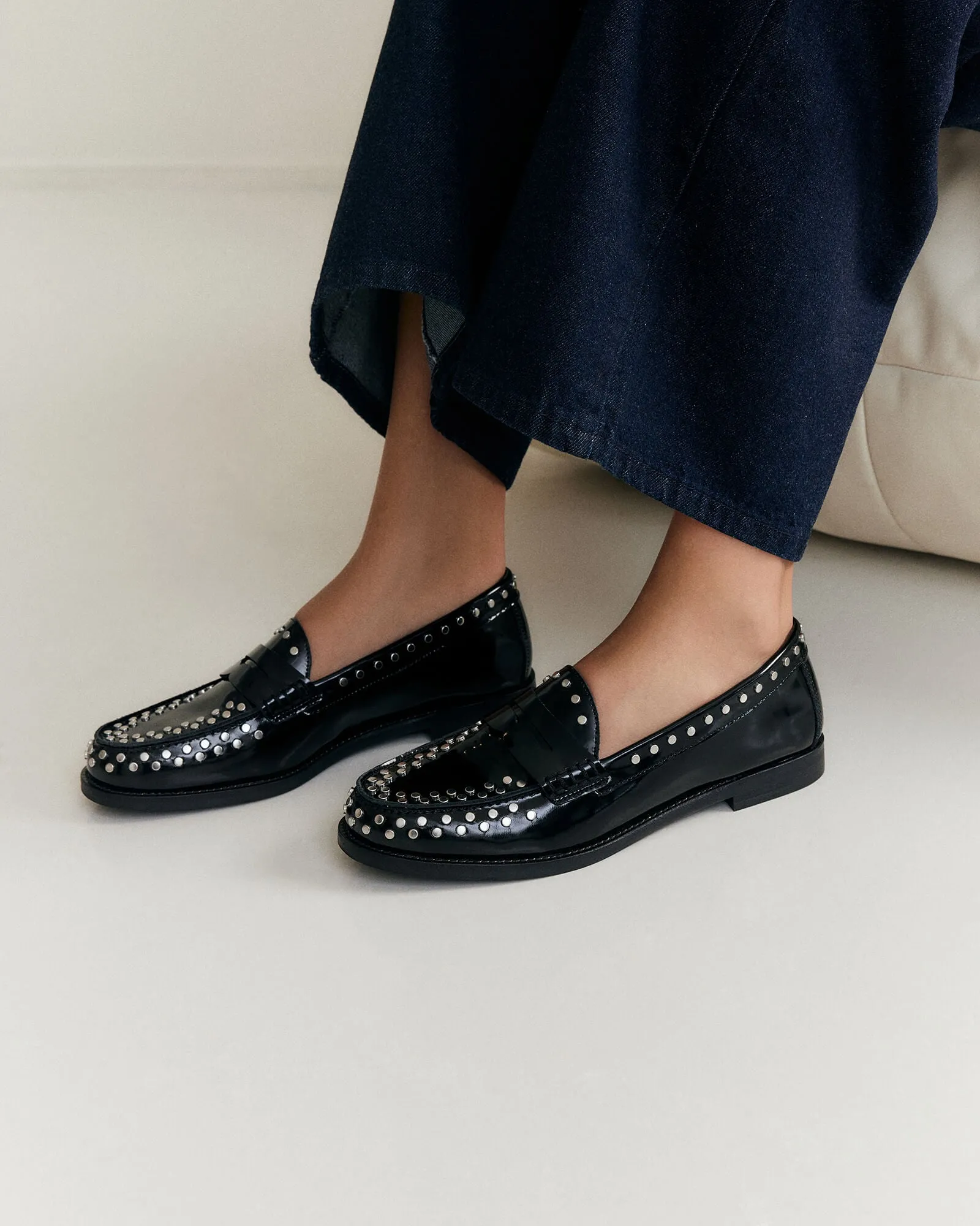 TEXAS LOAFERS BLACK LEATHER