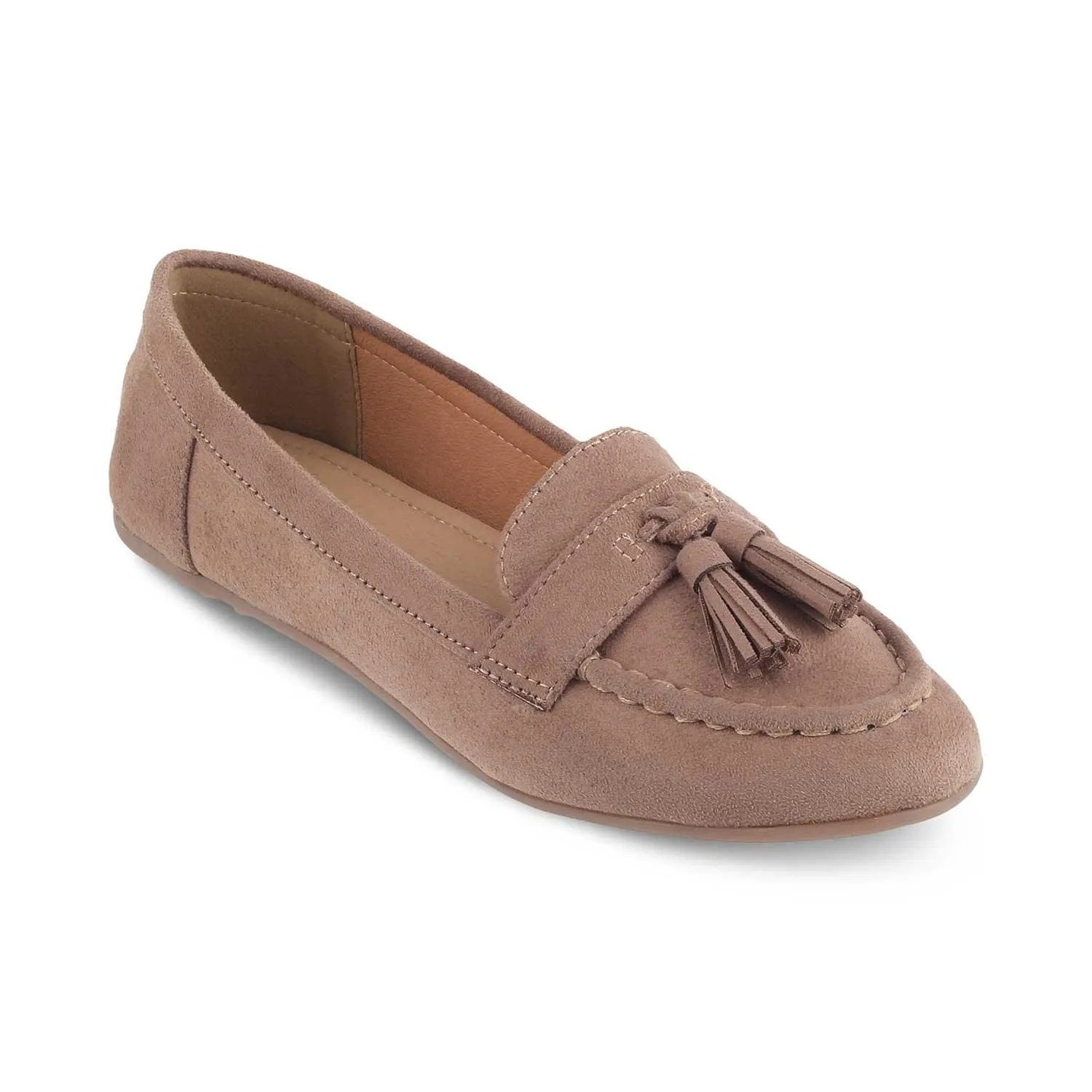 The Bonum Beige Women's Dress Tassel Loafers Tresmode