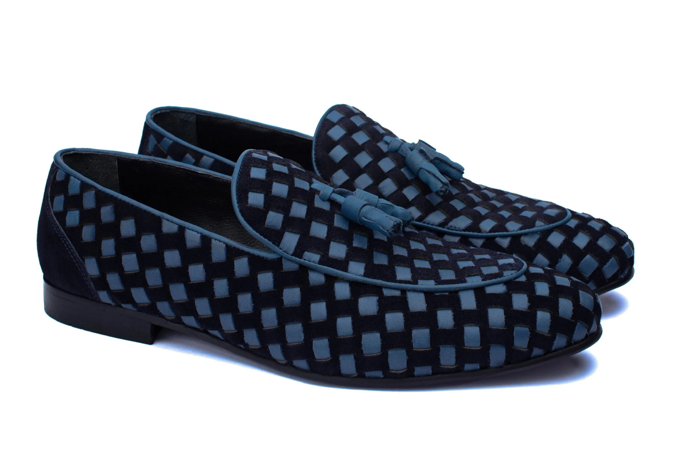 The Braided Loafers - Navy