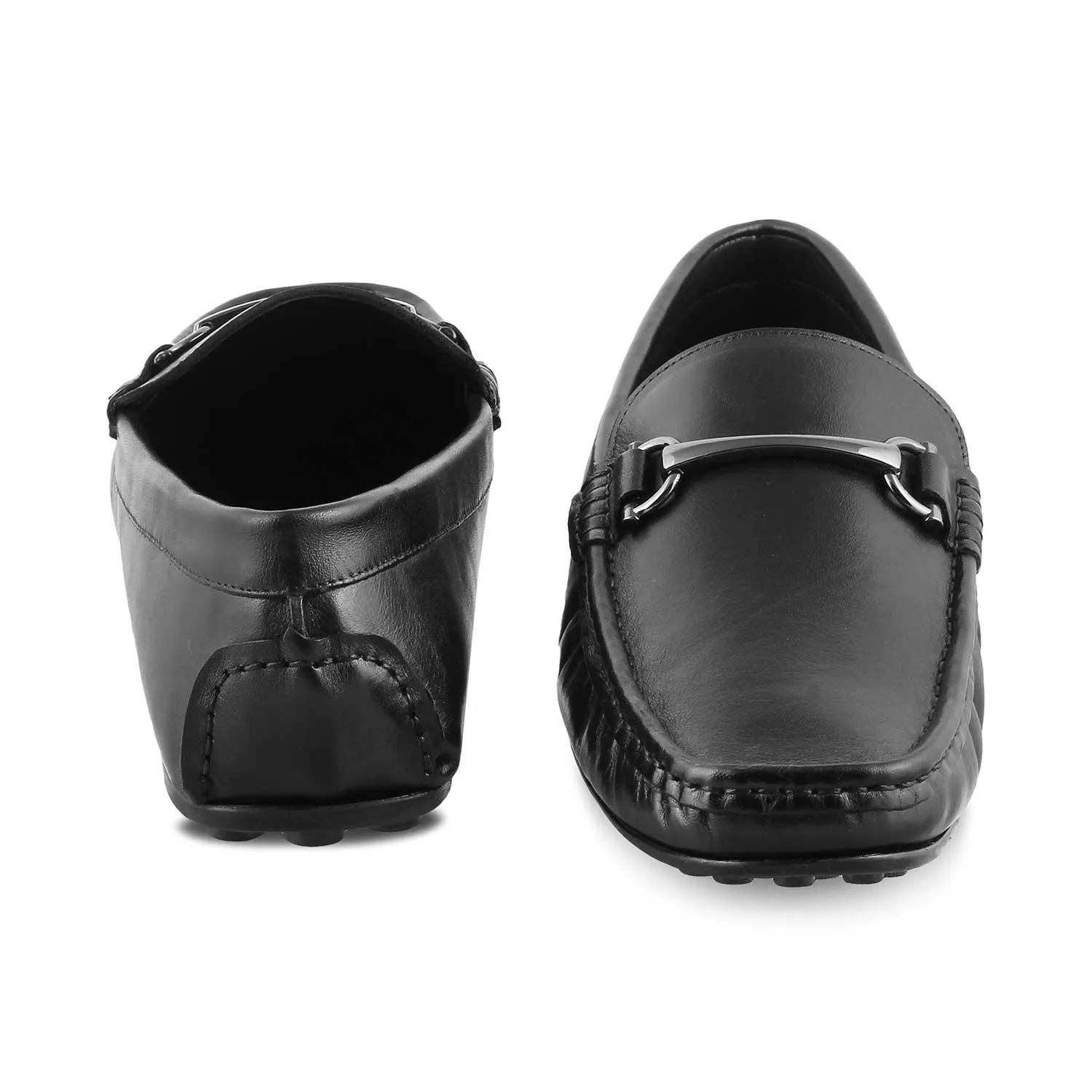 The Cecomf Black Men's Leather Driving Loafers Tresmode