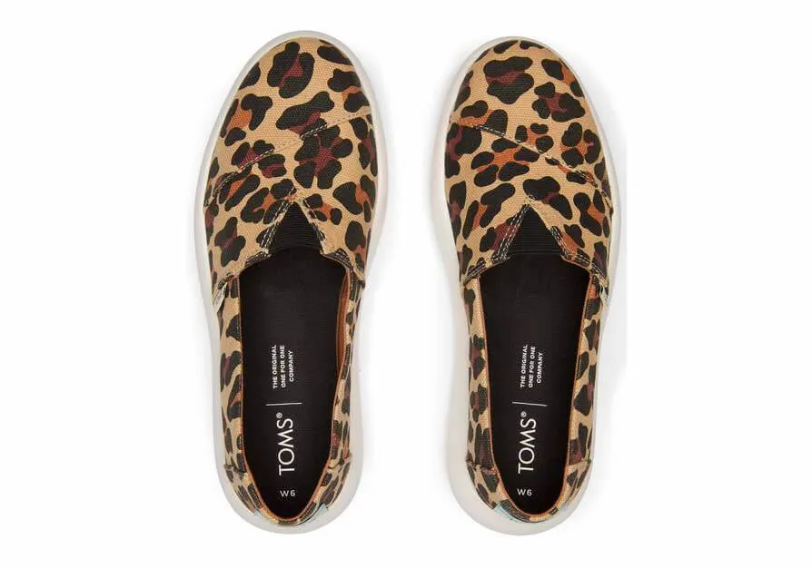 TOMS Womens Flats Platform Espadrilles - Leopard Print