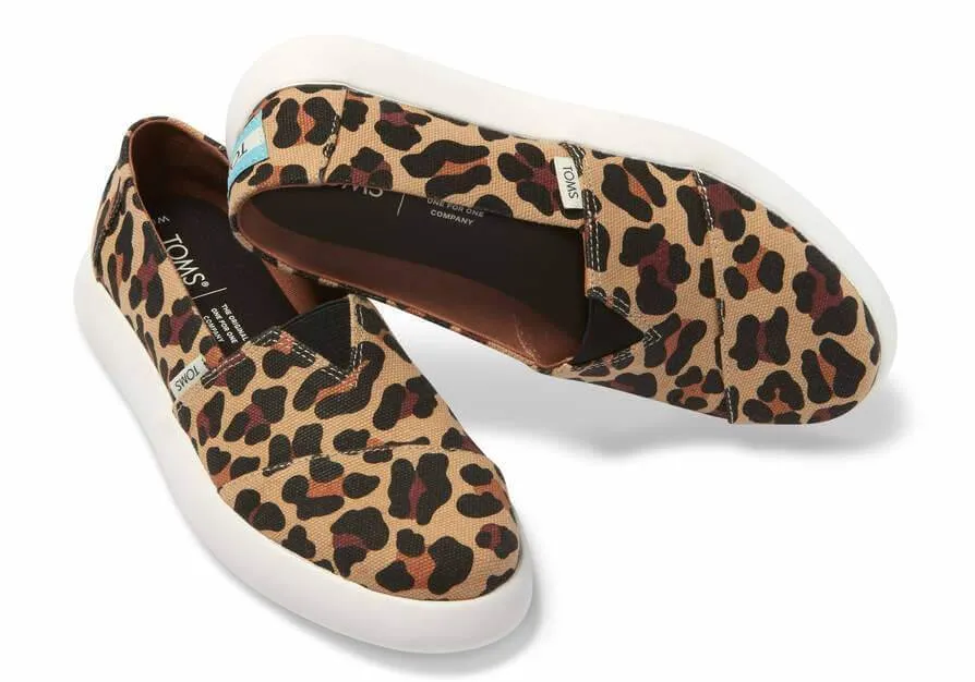 TOMS Womens Flats Platform Espadrilles - Leopard Print