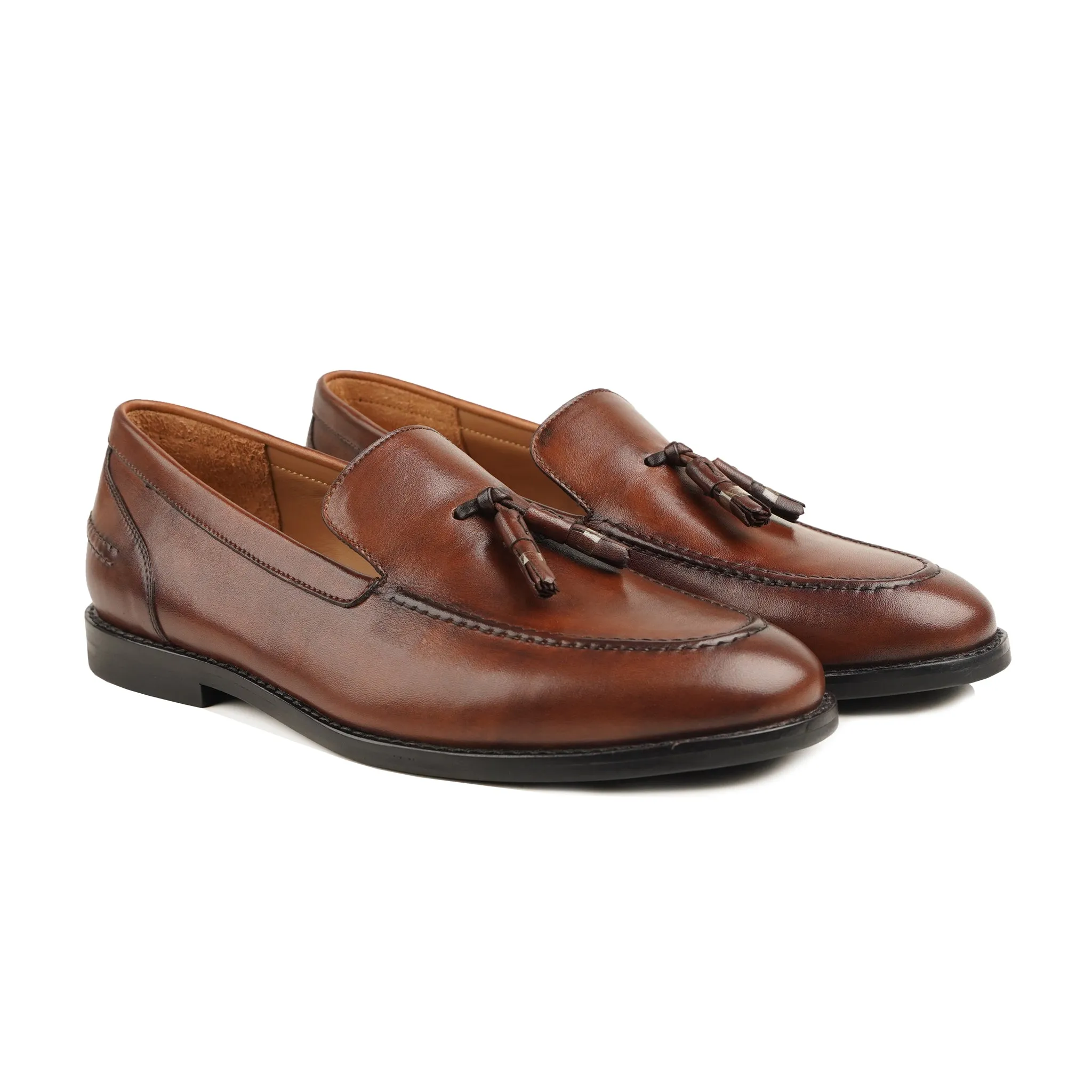 Trani - Men's Brown Calf Leather Loafer