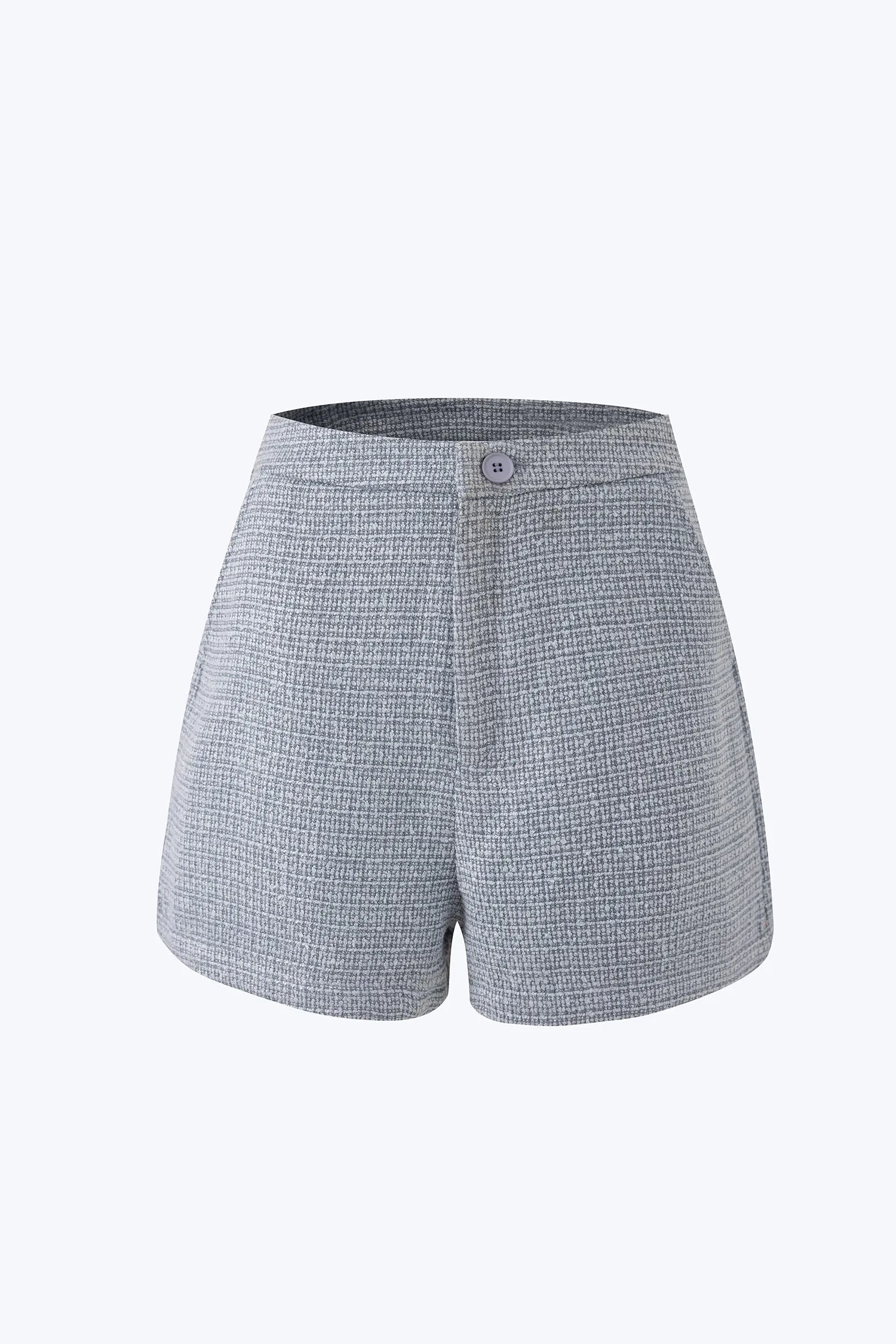 Tweed Shorts - Dusty Blue