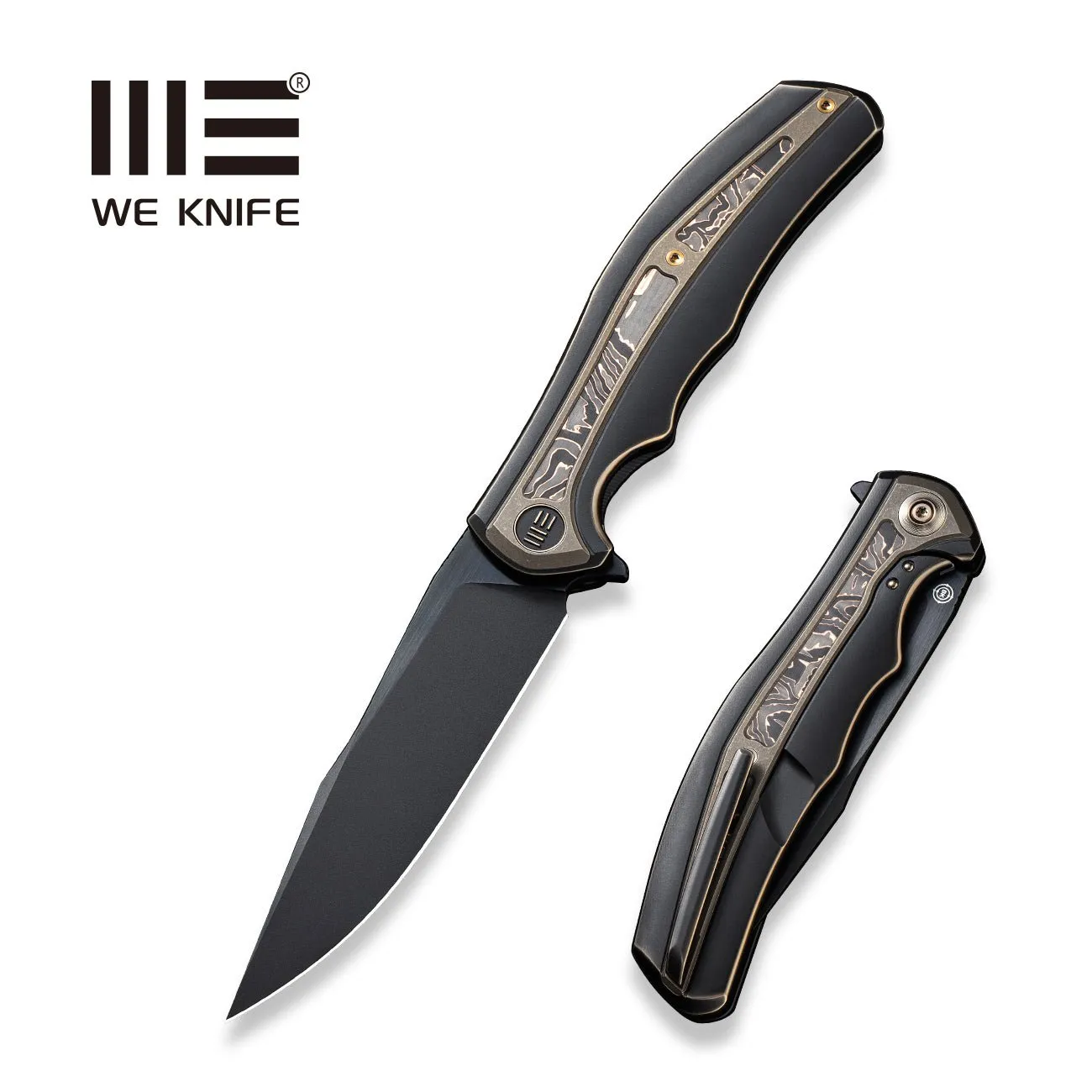 WEKNIFE Zonda Flipper Knife Titanium & Carbon Fiber Handle (4.05" CPM 20CV Blade) WE22016-3