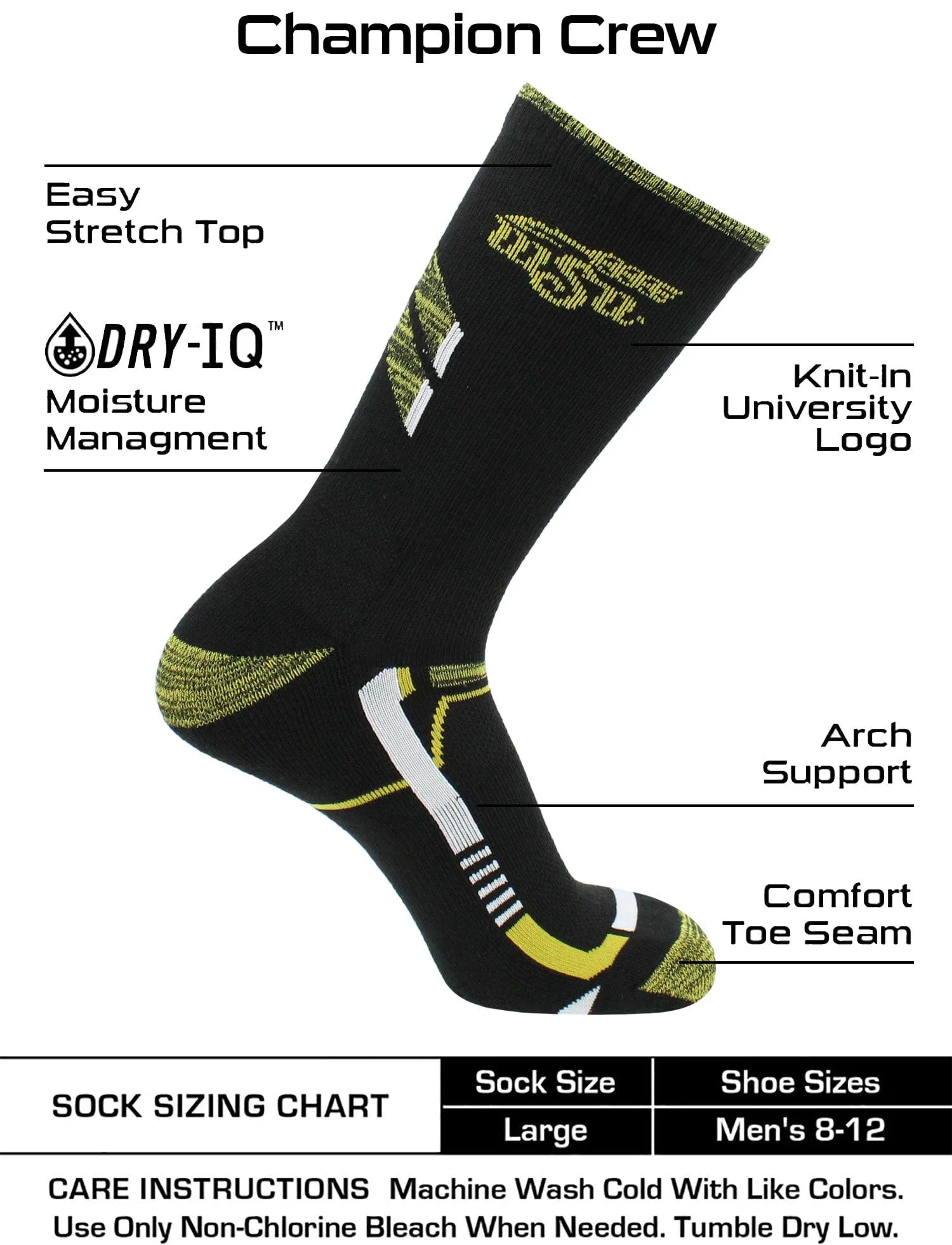 Wichita State Shockers Socks Wichita State University Shockers Champion Crew Socks