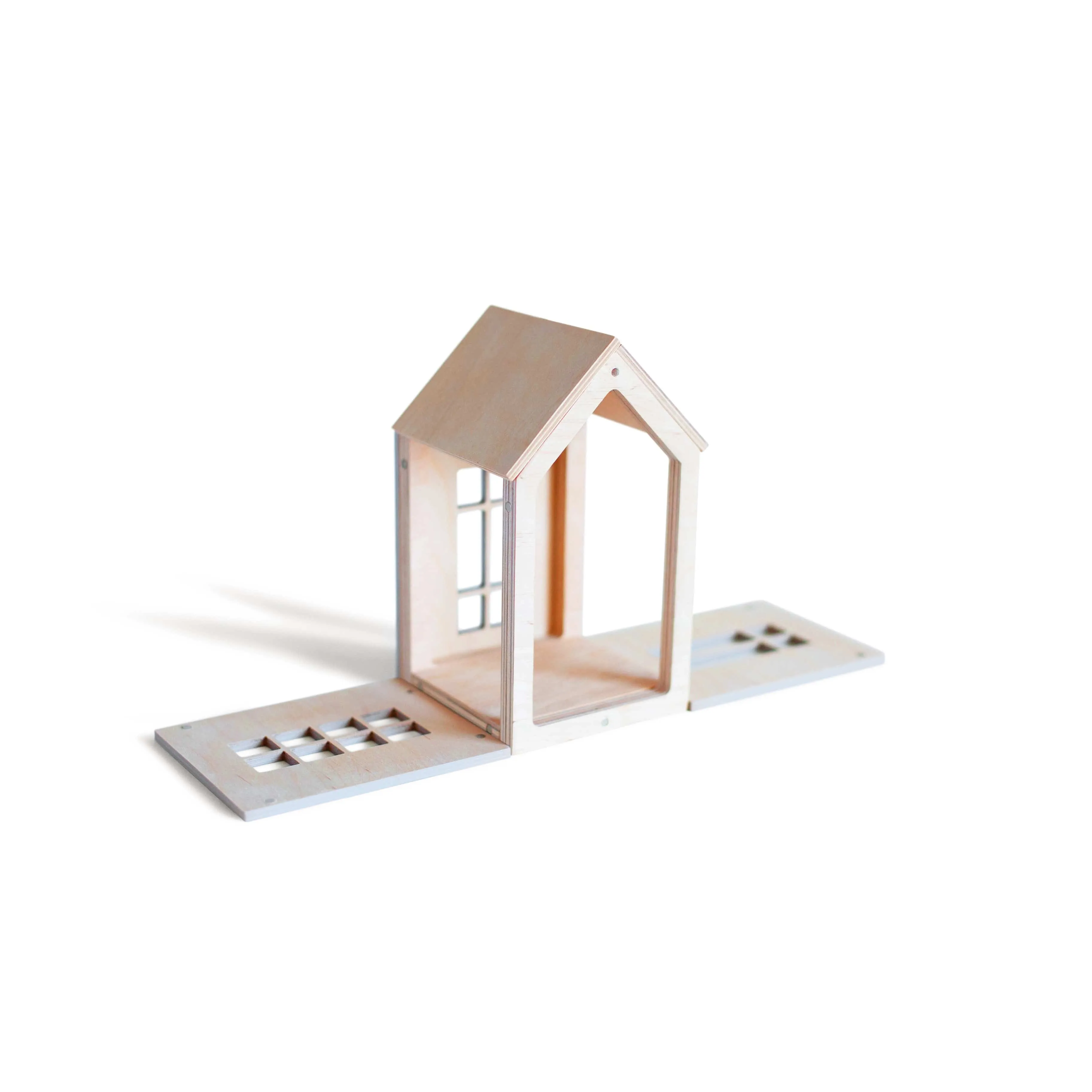 Wooden Magnetic Dollhouse Gray Medium