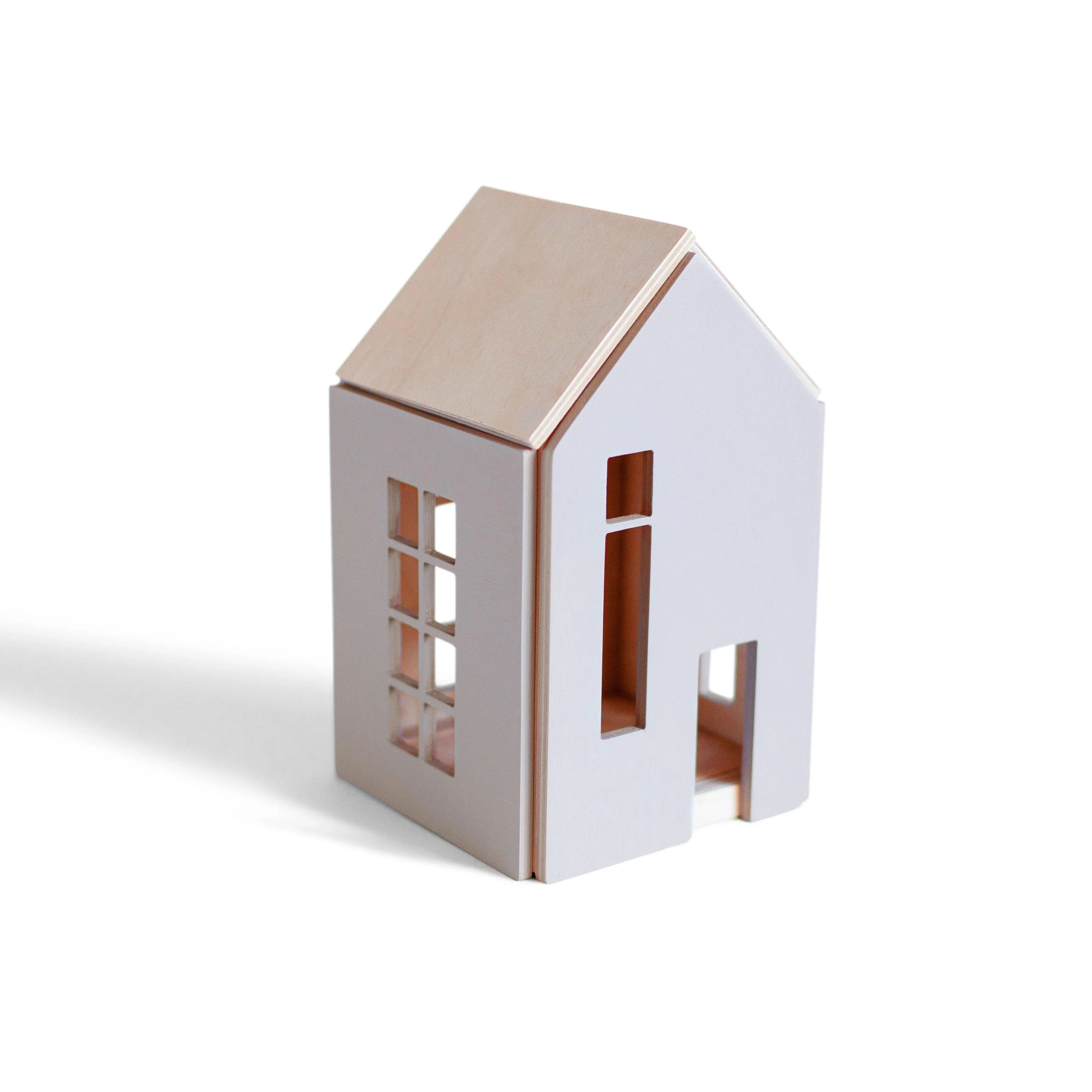 Wooden Magnetic Dollhouse Gray Medium