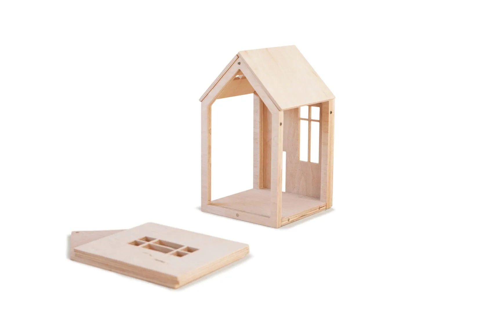 Wooden Magnetic Dollhouse Natural Large